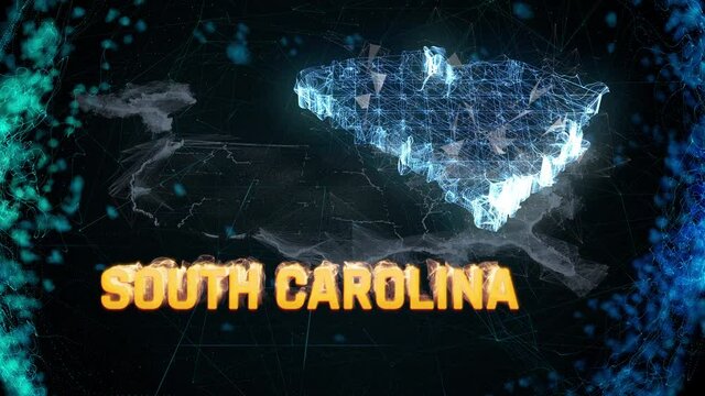 South Carolina US federal state border map, news events, exit polls, sightings