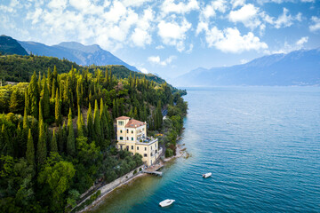 Villa La Casetta, Toscolano Maderno, Garda Lake, Italy - obrazy, fototapety, plakaty