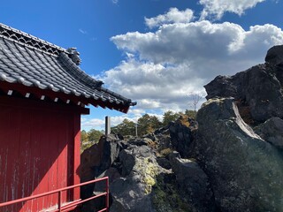 Landscape of Onioshidashi Park in Tsumagoi Village, Gunma Prefecture, Japan.