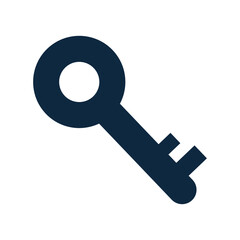 Key, keyword protection icon. Glyph vector isolated on a white background.