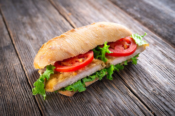  sandwich with fried chicken