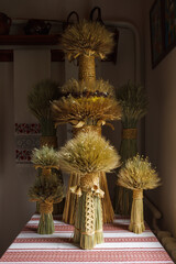 Didukh. Ukrainian Christmas decoration and traditional symbol. Made of straw of different cereals. Didukh literally means the spirit of ancestors.