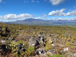 Landscape of Onioshidashi Park in Tsumagoi Village, Gunma Prefecture, Japan.