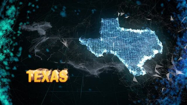 Texas US federal state border map outline, news events, exit polls, sightings