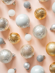 Christmas balls of different colors and sizes