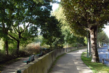 Ville de Champigny-sur-Marne, chemin de promenade en bords de Marne, département du Val-de-Marne, France