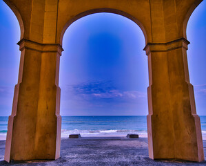 Cottesloe Beach Lifesavers archway window into the ocean