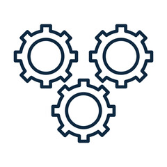 Gear, preferences line icon. outline vector design