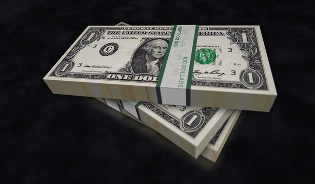 Dollar money banknotes pack