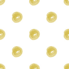 seamless hand draw pattern background with simple yellow dot shape