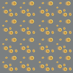 Seamless pattern background made of gold floating coins.