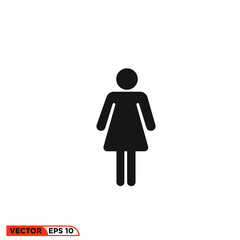 Icon vector graphic of stick figure, good for tampalte illustraion