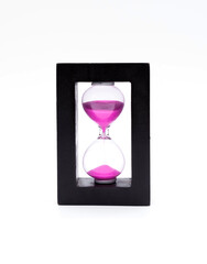 Hourglass on isolated white background