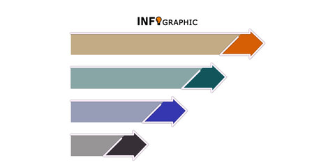 Fototapeta premium Flat colourful infographic element designs