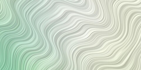 Light Green vector pattern with curved lines.
