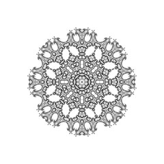 Floral mandala stylish design on white background