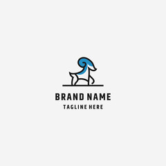 goat logo icon design vector template download