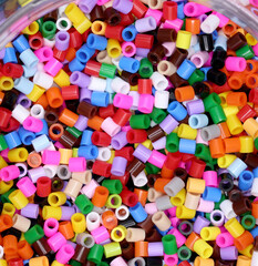 close-up colorful beads on  background