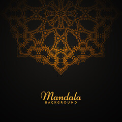 Stylish decorative mandala design retro background