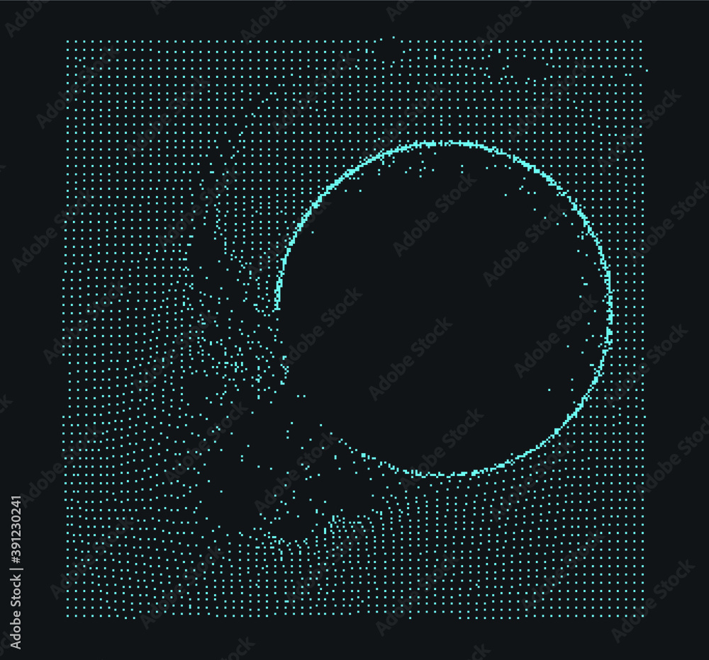 Aufkleber Abstract data visualization. Concept of information analysis and complex computations.