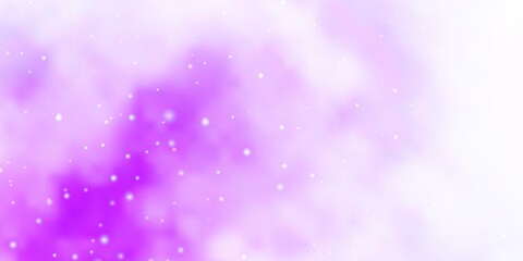 Light Purple vector background with colorful stars.