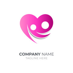 Human love care logo. Mother and children logo icon. Romantic couple vector