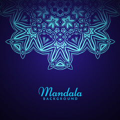 Stylish decorative mandala design retro background