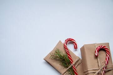 Fototapeta premium New year's background. Vintage Christmas gift, great design for any purpose. Holiday poster, banner. The design of the banner.