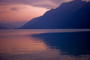 sunset in brienz