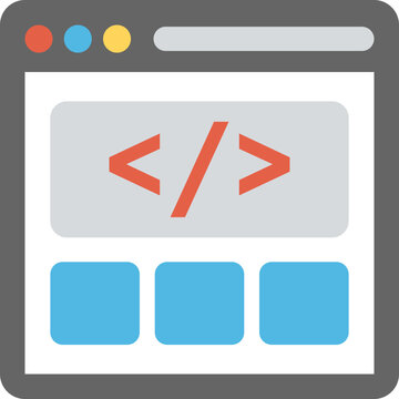 
An image of a source code flat icon
