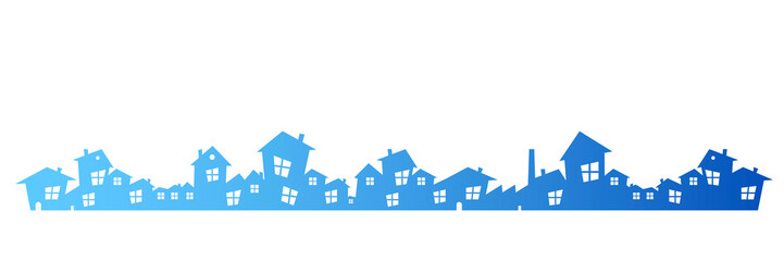 Fototapeta premium case, abitazioni, immobiliare, skyline 