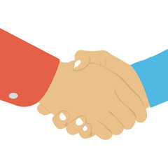 
Flat icon of two shaking hands 
