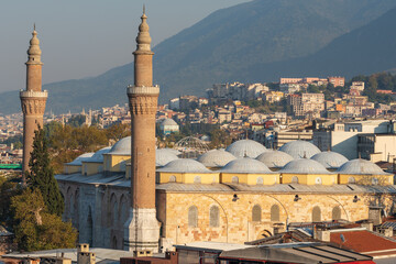 Bursa Grand Mosque or Ulu Cami in Bursa, Turkey. - obrazy, fototapety, plakaty