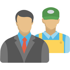 Obraz premium Flat icon of a group of people standing together 