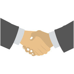 
Two people shaking hand flat icon
