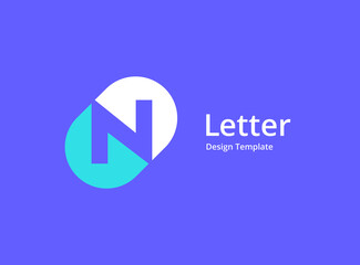 Letter N logo icon design template elements