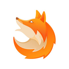 Teamplate fox head mascot logo vector illustration, Fox Logo Template Esport gaming 