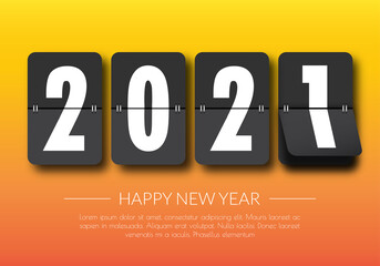 Happy new year 2021. 2021 Greetings card. abstract background.2021 background banner. Vector illustration.
