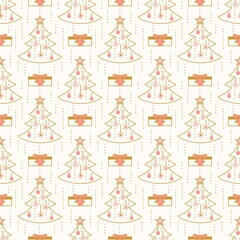 seamless pattern with christmas trees