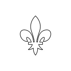 the Royal Lily. coat of arms of the Bourbons. vector icon