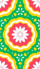 Ethnic floral seamless pattern. Abstract vintage pattern with decorative flowers.