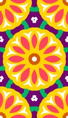 Ethnic floral seamless pattern. Abstract vintage pattern with decorative flowers.