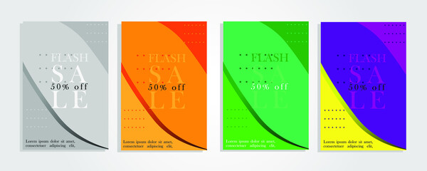 Best Sales Abstract Background 50% Discount With Elegant Theme Style 4 Simple and Colorful Design