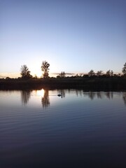 sunset on the lake