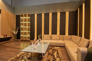 Interior design of luxury apartment living room