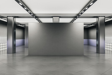 Minimalistic gallery hall