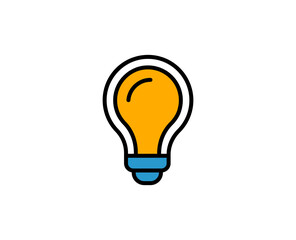 Light bulb line icon. High quality outline symbol for web design or mobile app. Thin line sign for design logo. Black outline pictogram on white background