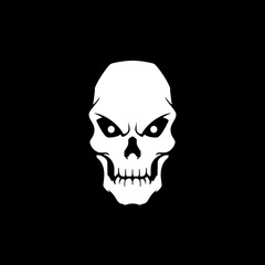 skull head isolated in black background