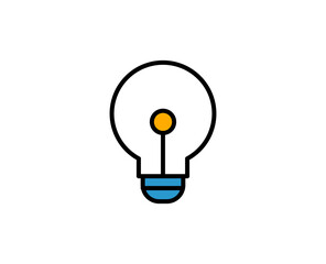 Light bulb line icon. High quality outline symbol for web design or mobile app. Thin line sign for design logo. Black outline pictogram on white background