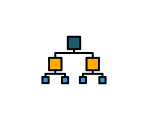 Hierarchy line icon. Vector symbol in trendy flat style on white background. Hierarchy sing for design.